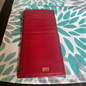 HOBO Garnet Leather Card Holder